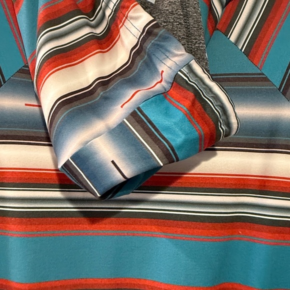 Rock & Roll Denim Multi Colored Turquoise Lightweight Hoodie Men’s Size - XL - Picture 10 of 13